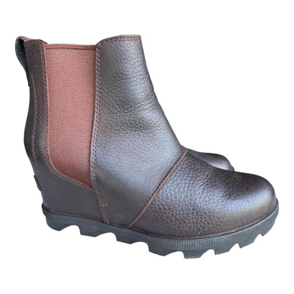 Sorel Joan of Arctic II Wedge Bootie Waterproof Brown Leather Women size 6.5 - Picture 1 of 9